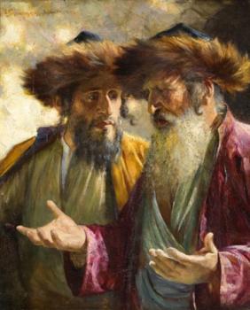 艾薩尅 斯諾曼 Two rabbis in Jerusalem